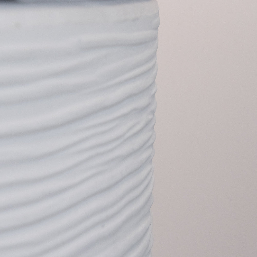 Camino a bioetanolo braciere da giardino da terra per interno esterno RAFFAELLO Bianco Perla d.35 x h55