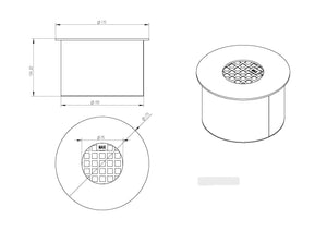 Bruciatore tondo per camino a bioetanolo biocamino inox 1,5 lt d.17 cm