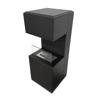 Camino a bioetanolo biocamino da terra Oslo in acciao nero L38xP38xH100