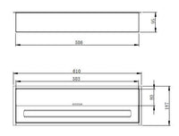 Bruciatore per camino a bioetanolo biocamino in acciaio inox 4,5 lt 61X18XH9,5 cm