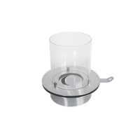 Bruciatore tondo con vetro per camino a bioetanolo biocamino inox 3 lt d.35