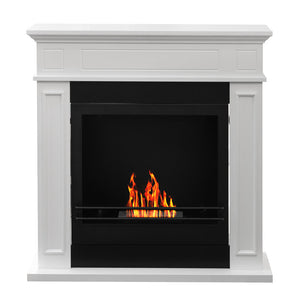 Camino a bioetanolo biocamino da terra JEFFERSON Bianco L 89,5 x H90,5 x P28