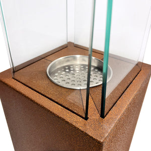 Camino a bioetanolo da giardino biocamino per esterno Capri 110 Ruggine