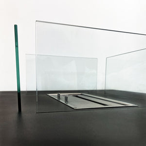 Camino a bioetanolo da terra per interno esterno Panarea Nero 70x70x35