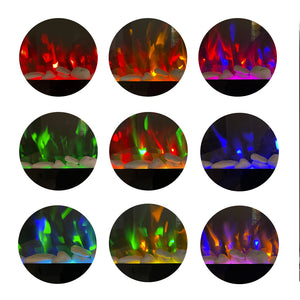 Camino elettrico caminetto da parete DALLAS L127 x P 11 x H50