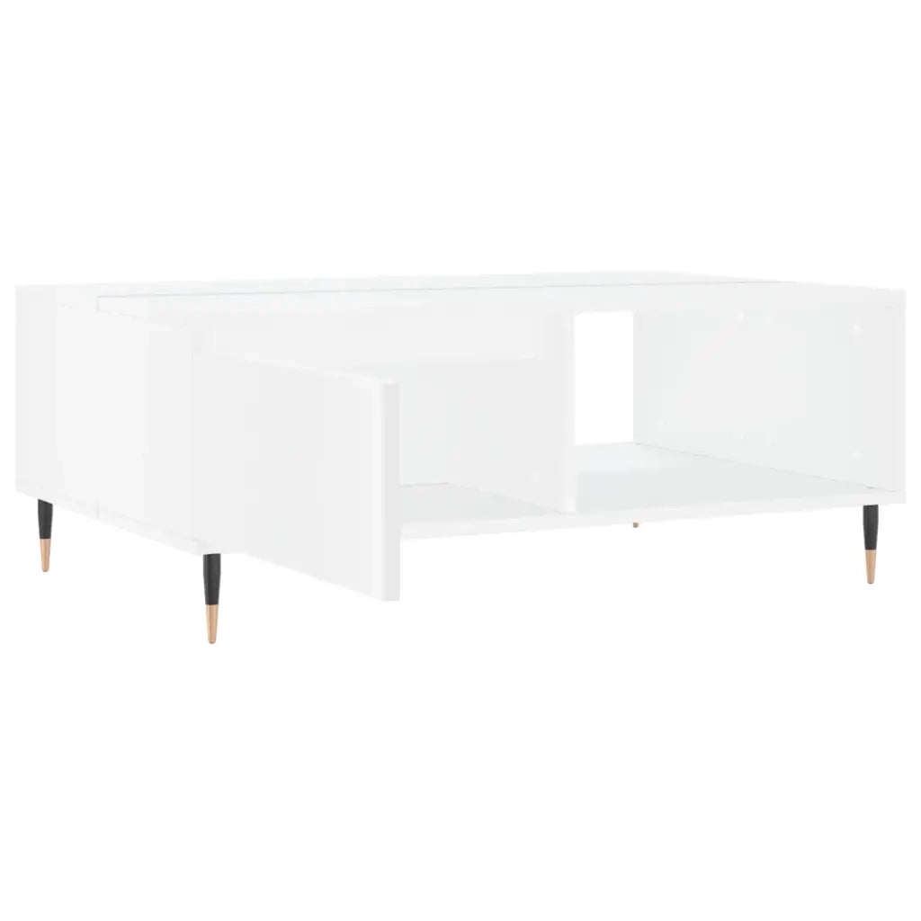 Tavolino da Salotto Bianco 90x60x35 cm in Legno Multistrato 827052