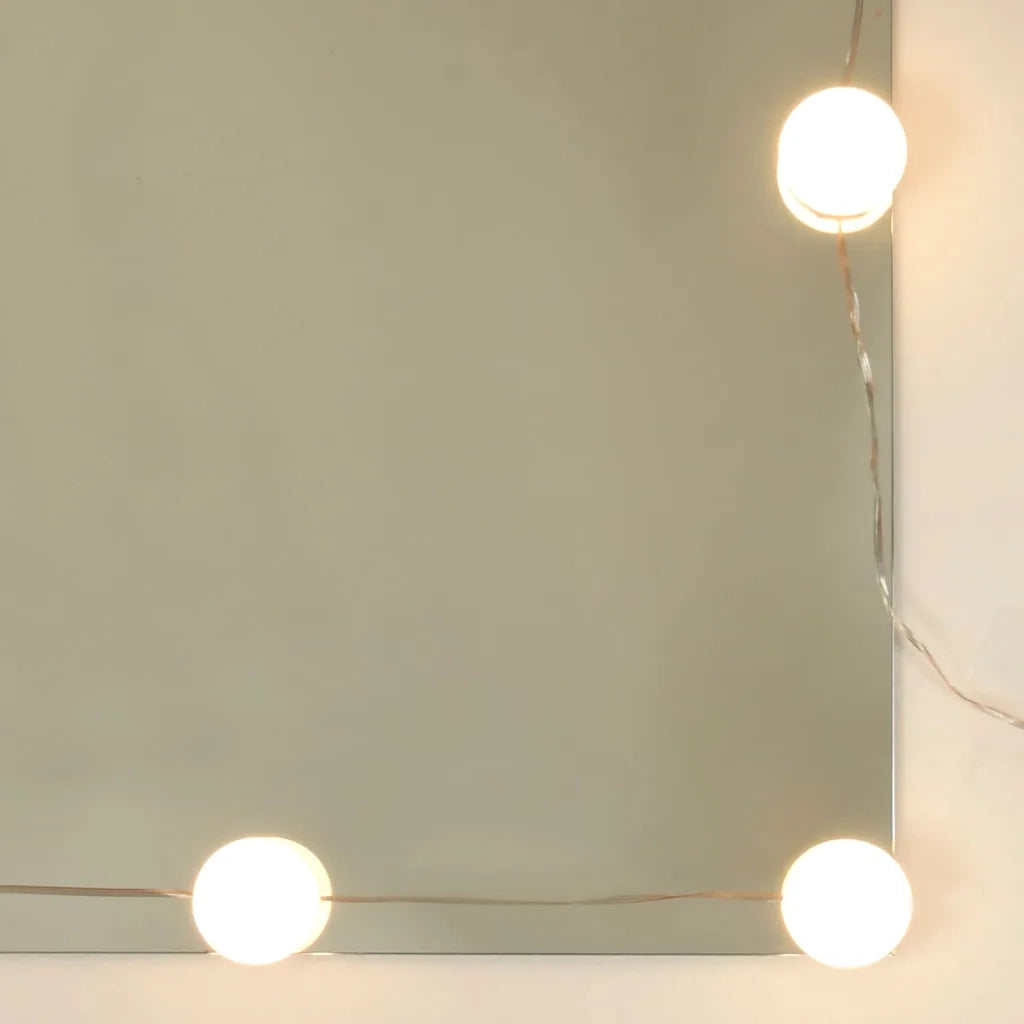 Mobile a Specchio con LED Rovere Sonoma 90x31,5x62 cm 808894