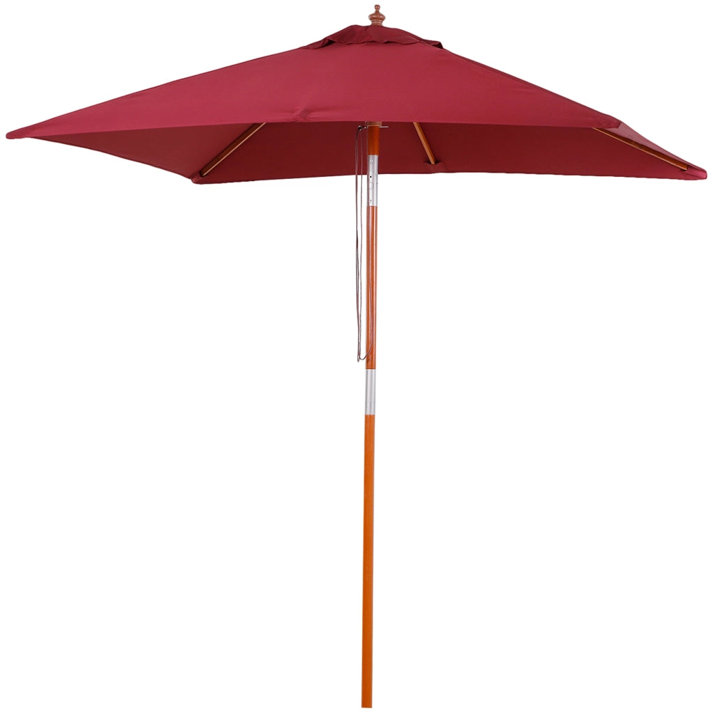 Ombrellone da giardino ¨C zephmum ¨C rettangolare 200x150x235 cm rosso vino