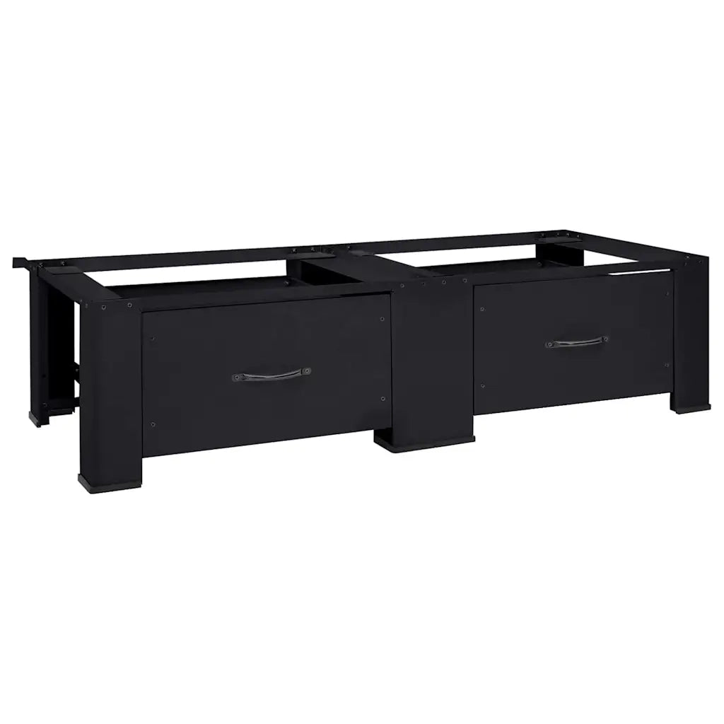 Pedestallo per Lavatrice 2 pcs Nero 127 x 54,5 x 32,5 cm 42022036