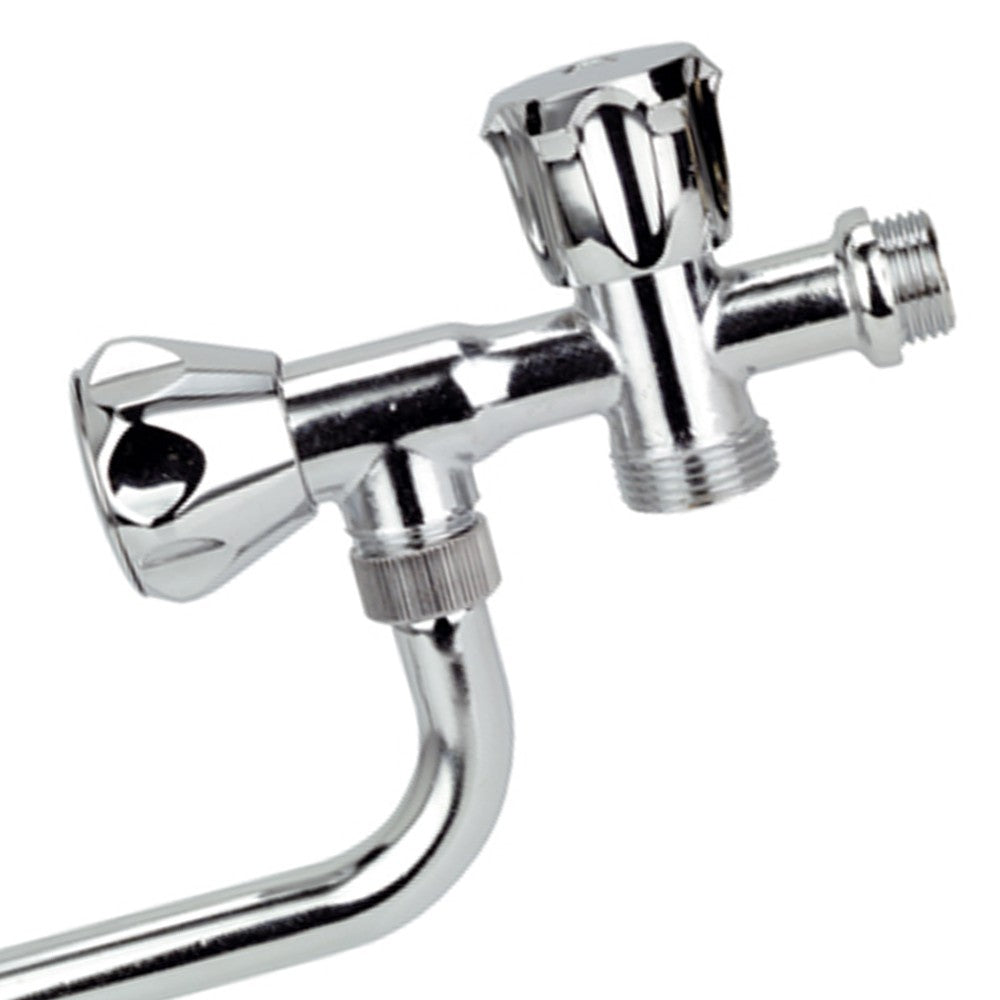 Rubinetto a snodo con attacco lavatrice con maniglia mini