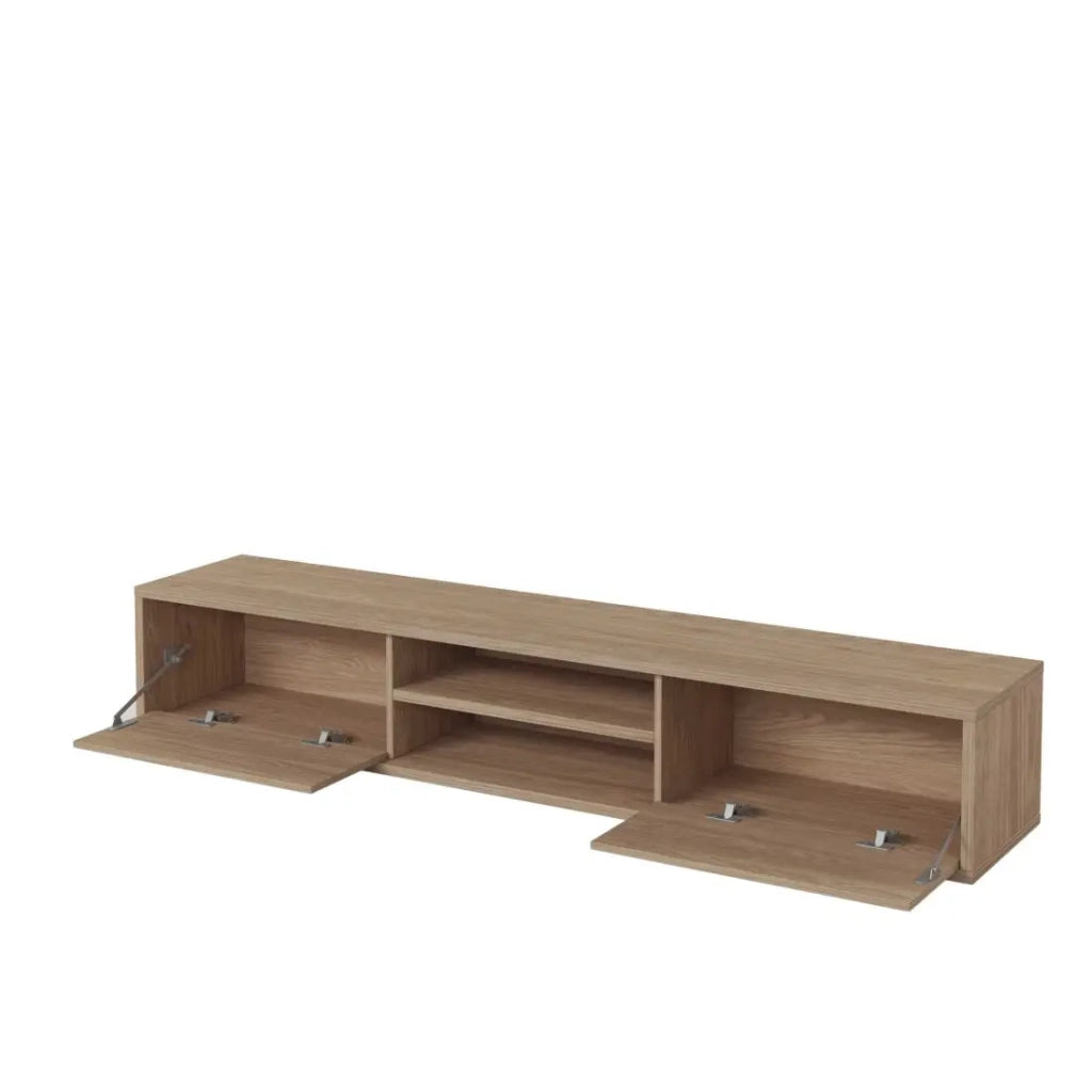 Mobile TV 180cm, 2 porte e 2 vani collezione MAANUM. Colore rovere chiaro.