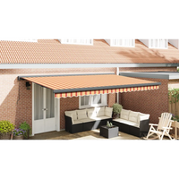 Tenda Sole Retrattile Gialla e Bianca 4x3 m Tessuto e Alluminio 3154558