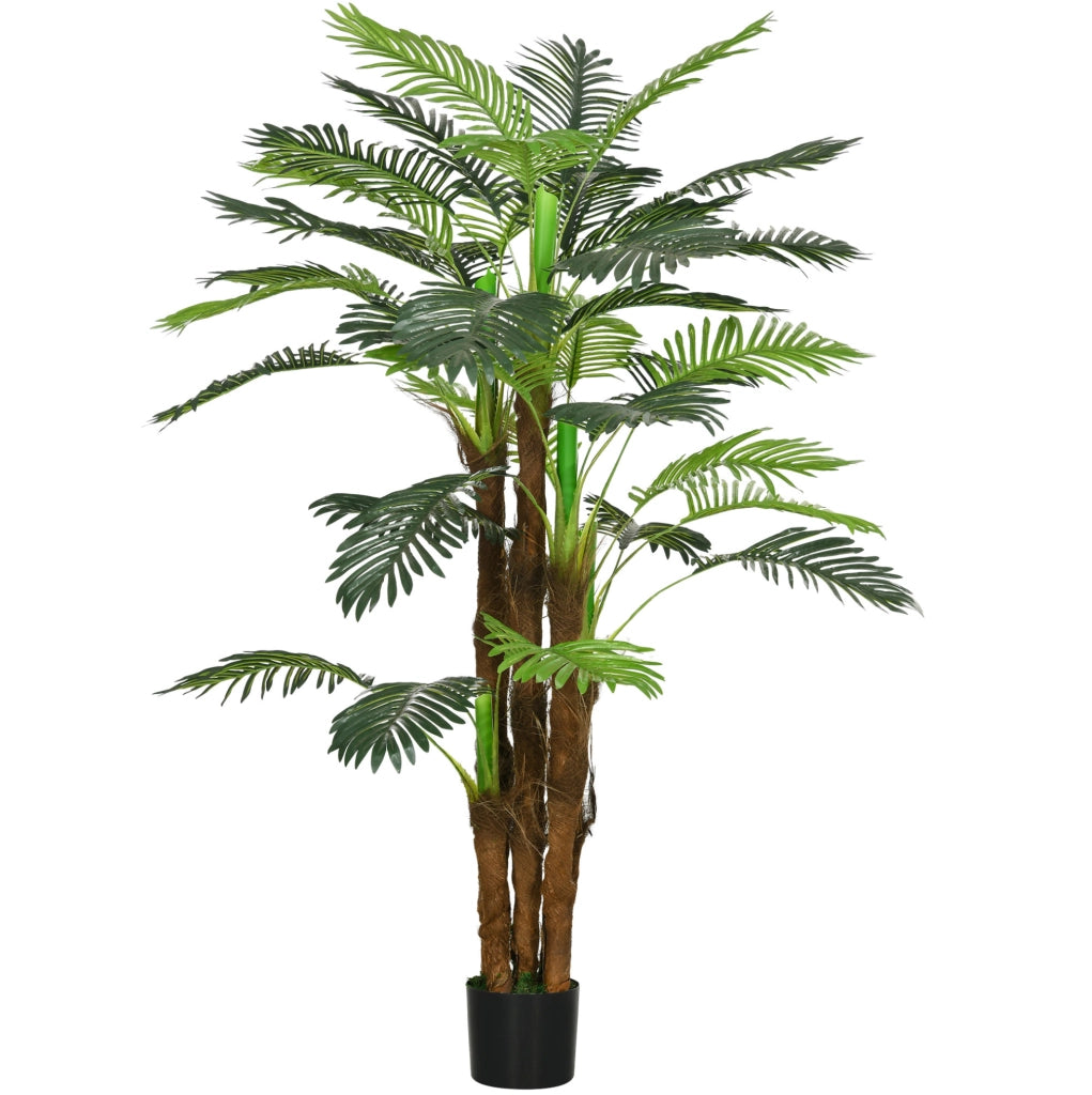 Palma artificiale alta 160 cm con 36 rami, pianta decorativa per interni ed esterni
