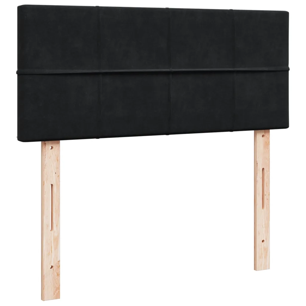 Giroletto a Molle con Materasso Nero 120x190 cm in Velluto 3286260