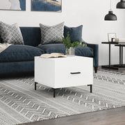 Tavolino da Salotto-Tavolino da soggiorno-Tavolo Bianco 50x50x40 cm in Legno Multistrato 155077