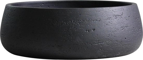 Pianta grande in ceramica - vaso di fiori in ceramica grigio scuro - adatto per interni ed esterni - ceramica - poco profondo