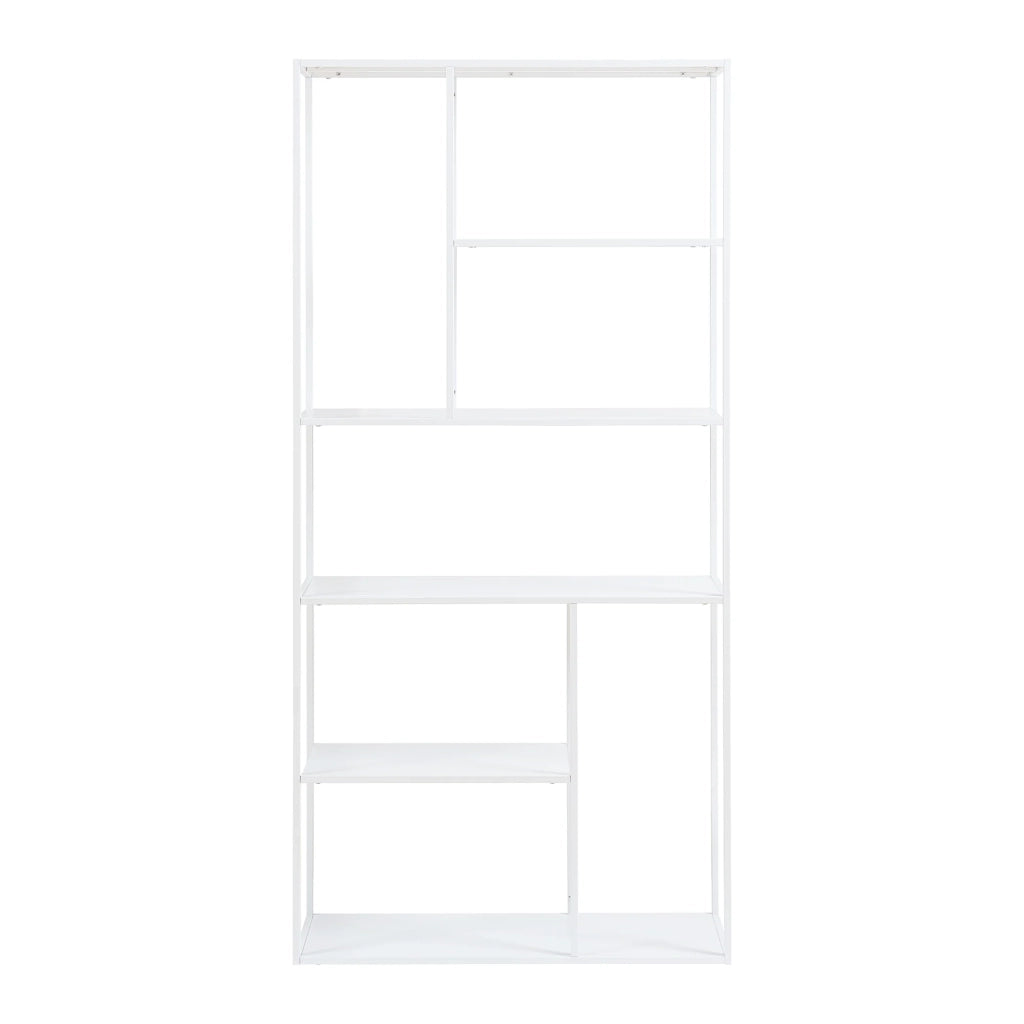 Scaffale dal design senza tempo per soggiorno/camera da letto mobile contenitore indipendente 188 x 90 x 30 cm acciaio bianco 03_0011156