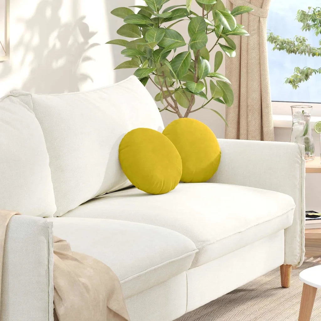 Cuscini per Seduta 2 pz | Cuscini per sedie Giallo ?30 x 13 cm Velluto
