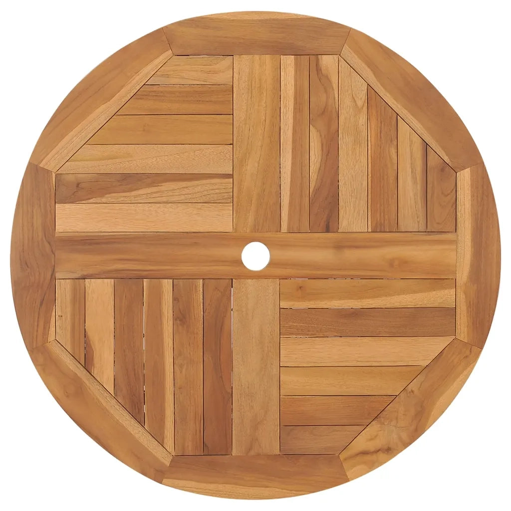 Tavolo da Giardino Pieghevole 85x76cm in Legno Massello di Teak cod mxl 34510