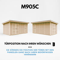 Casetta da Giardino di QUALITÃ€ PREMIUM 8.52+2.95mq-L530xW279cm - TIMBELA M905C-TERRA BROWN