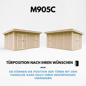 Casetta da Giardino di QUALITÃ€ PREMIUM 8.52+2.95mq-L530xW279cm - TIMBELA M905C-TERRA BROWN