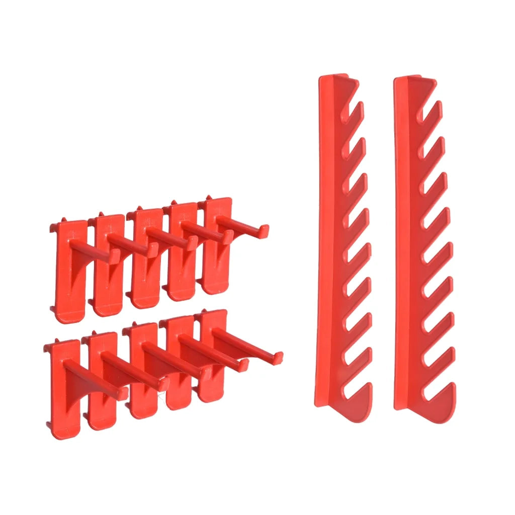 Kit Contenitori 39 pz con Pannelli a Parete Rosso e Nero