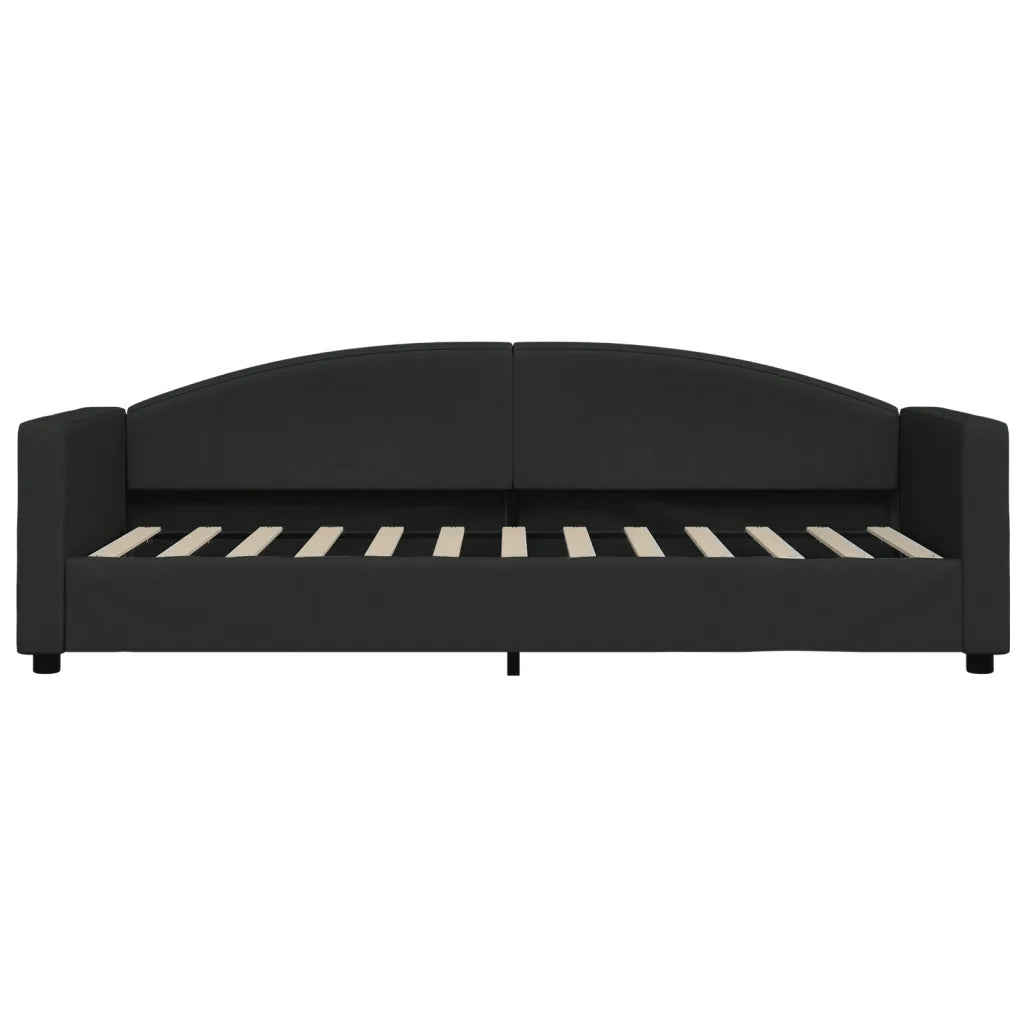 Divano Letto con Letto Estraibile Nero 80x200 Tessuto