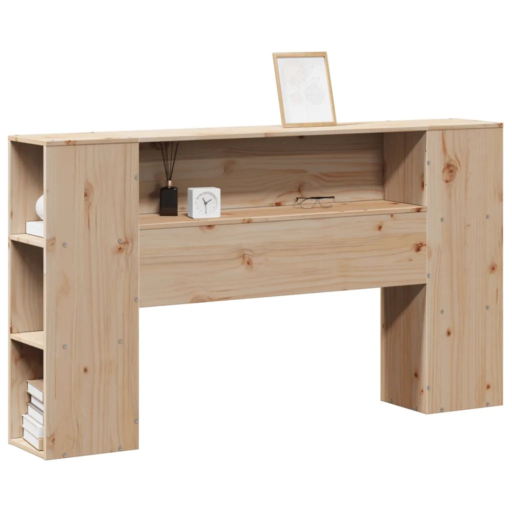 Testiera con Ripiani 160 cm in Legno Massello di Pino