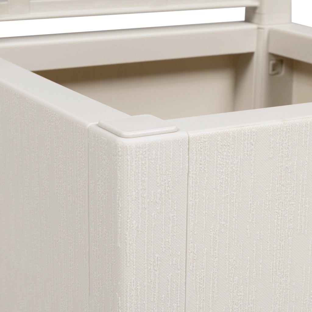 Fioriera da Giardino con Trellis Bianco 36x36x140 cm PP