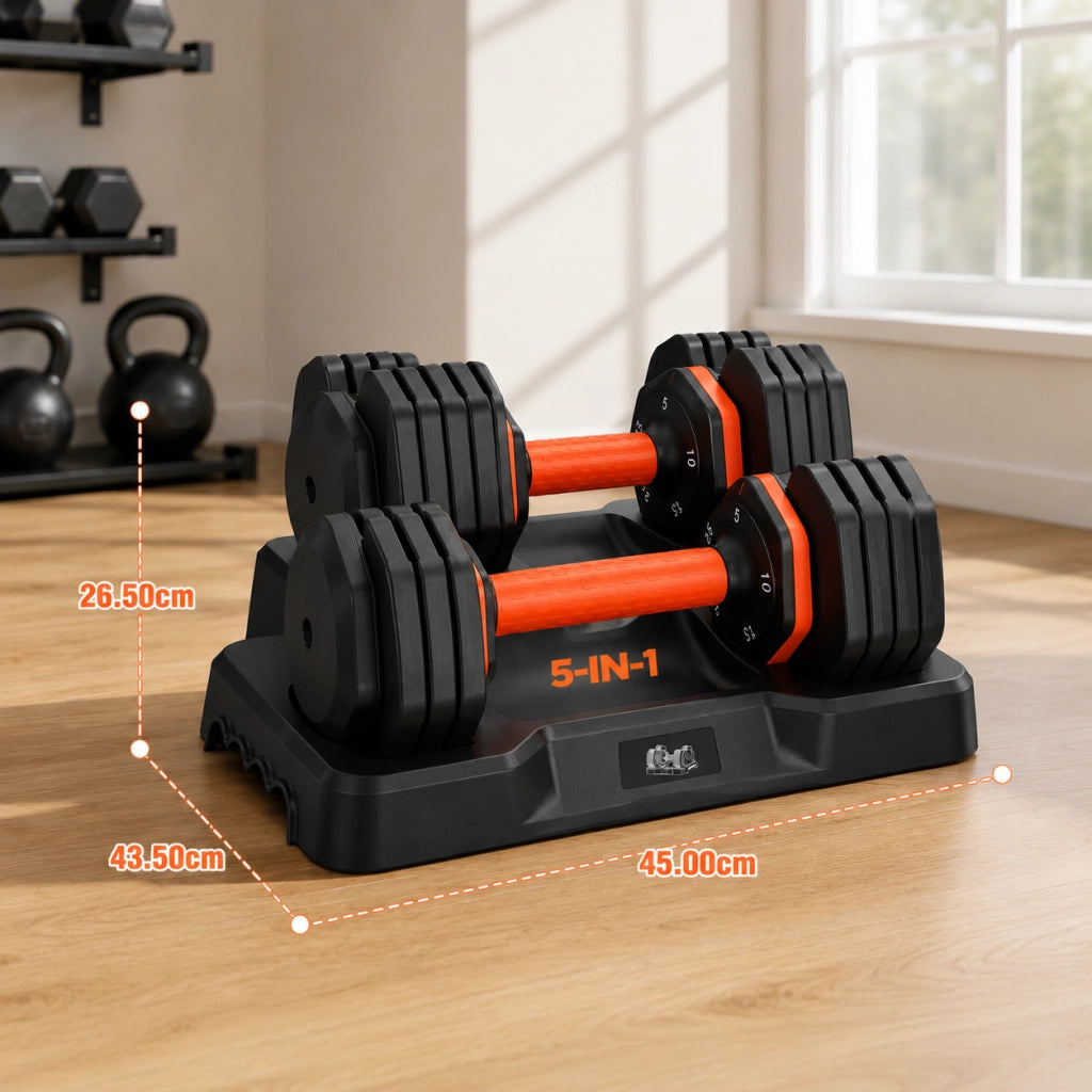 Set di manubri regolabili 2 pezzi 50LB ¨C zephmum ¨C manubri palestra casa fitness antiscivolo