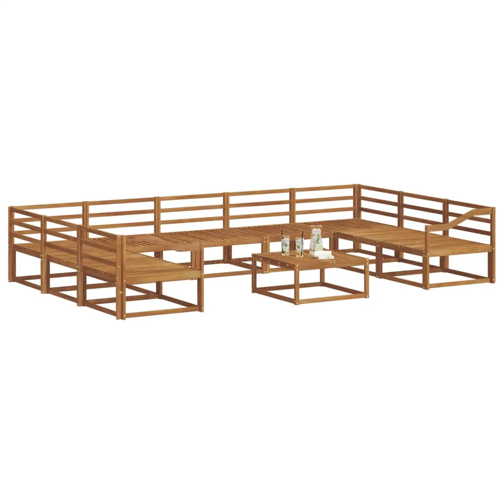 Set di divani da esterno 10 pcs Naturale