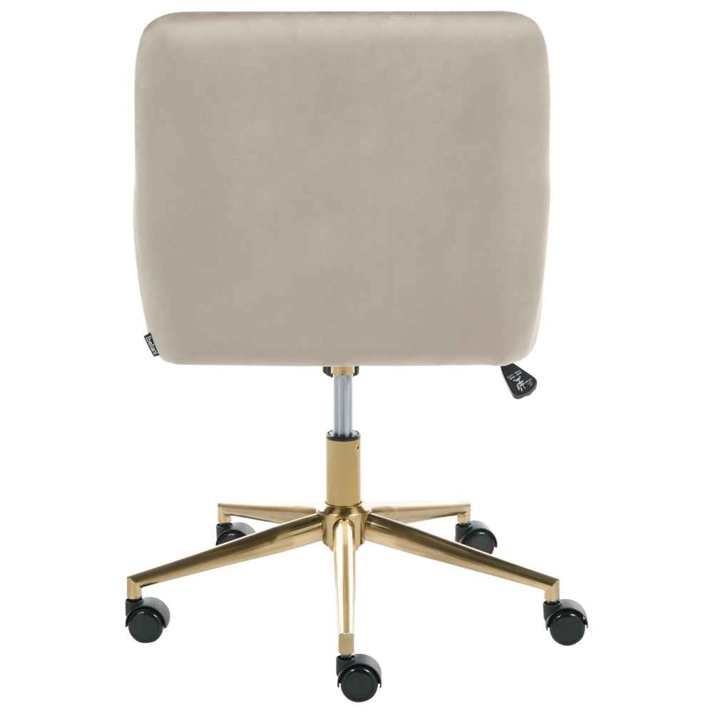 Sedia direzionale da ufficio Imbottitura spessa beige Regolazione dell'altezza del sedile Imbottitura girevole