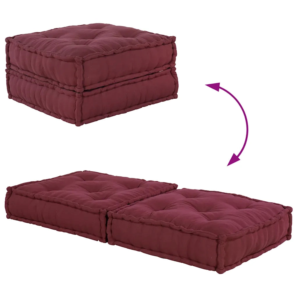 Divano Componibile-Sofa Modulare-Divanetto Marrone Rossiccio 70x70x36 in Tessuto