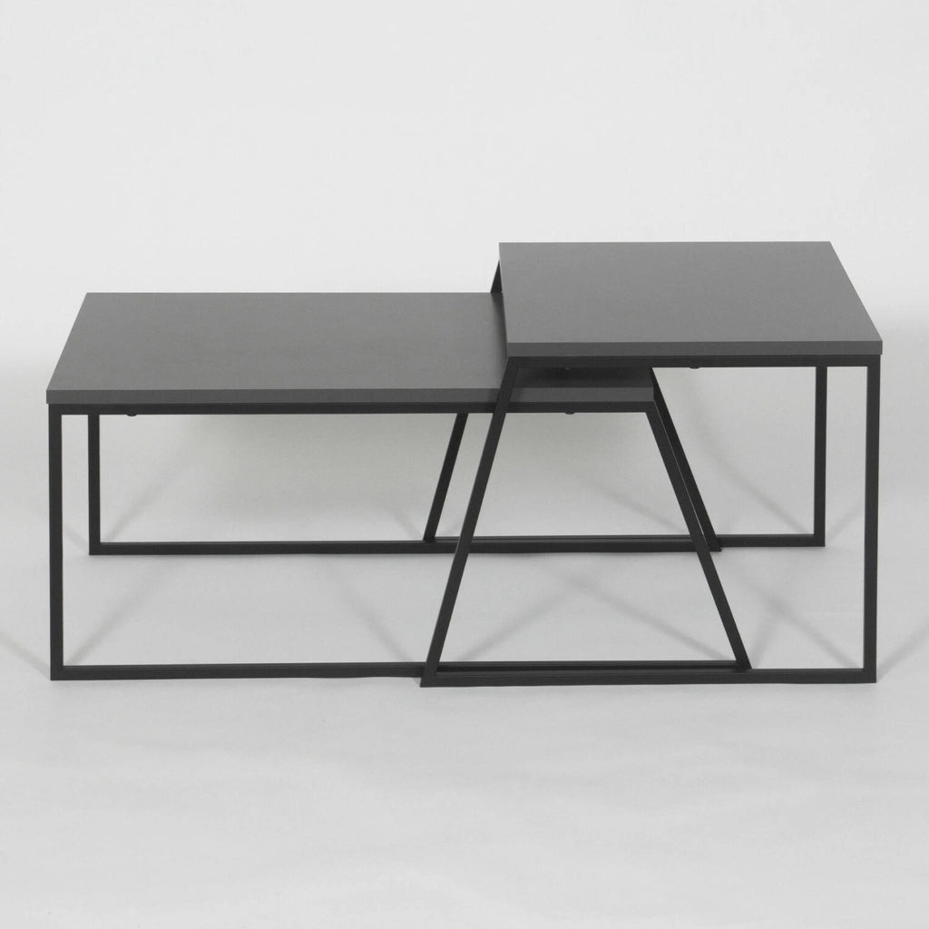Menkent, Tavolino da Salotto Portariviste, 50x88x38h cm Nero