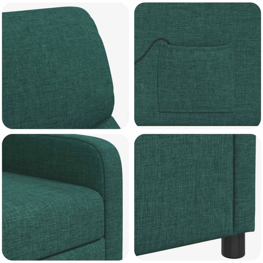 Divano Sedia-Poltrona Massaggiante Verde Scuro Tessuto 520850