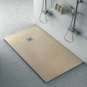 Piatto doccia filo pavimento Karen 80x150 in resina pietra tortora