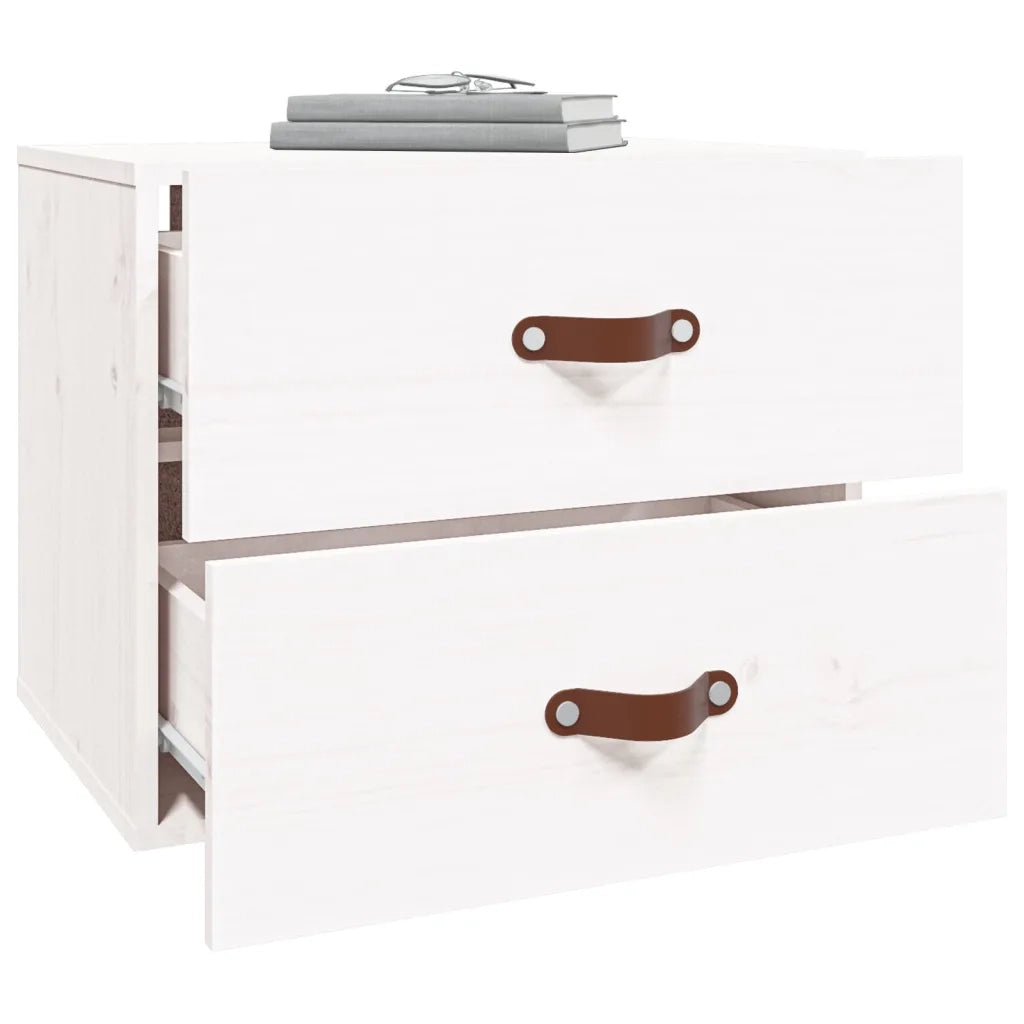 Comodini a Muro 2 pz Bianchi 50x36x40 cm 820979