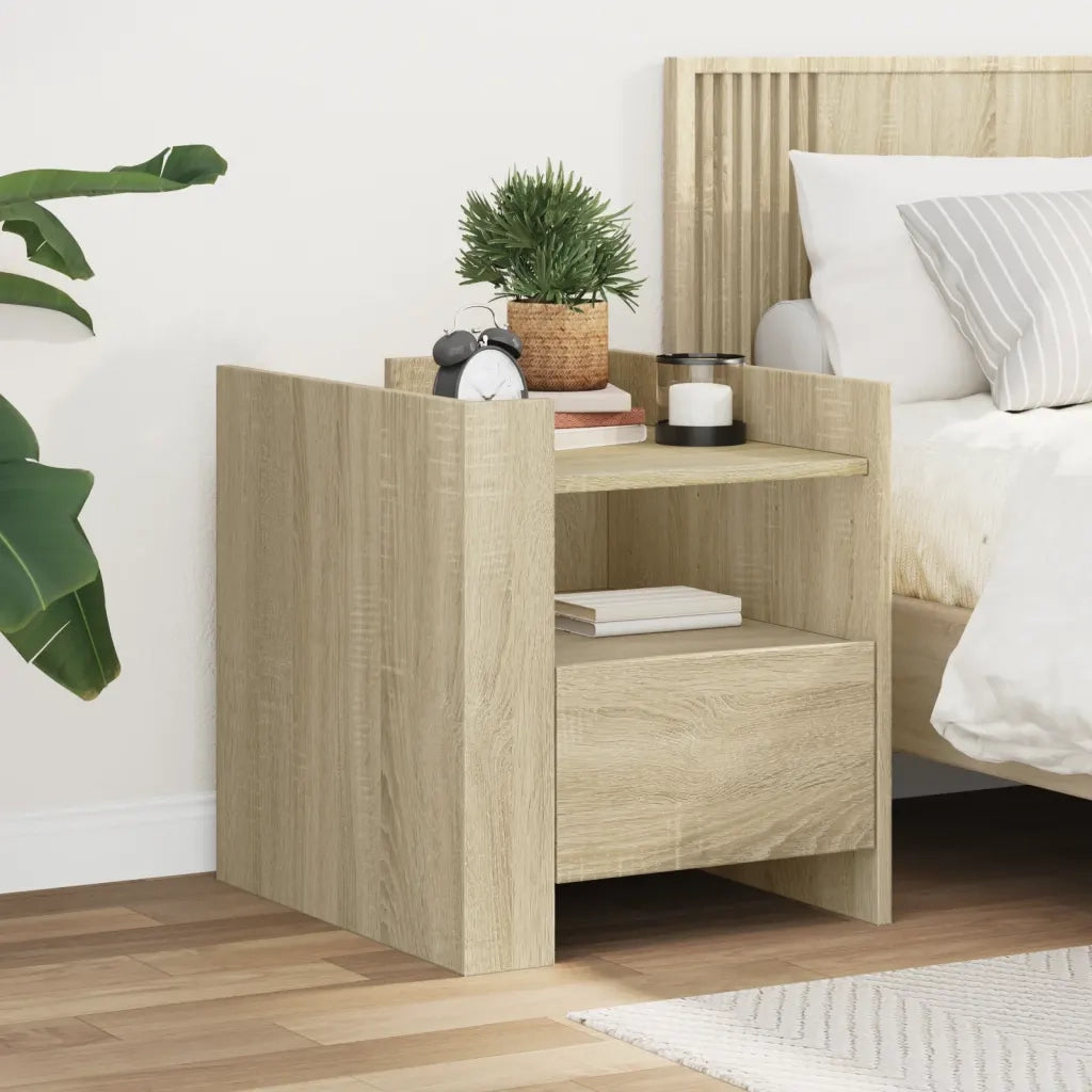 vidaXL Comodino Rovere Sonoma 45x50x50 cm in Truciolato