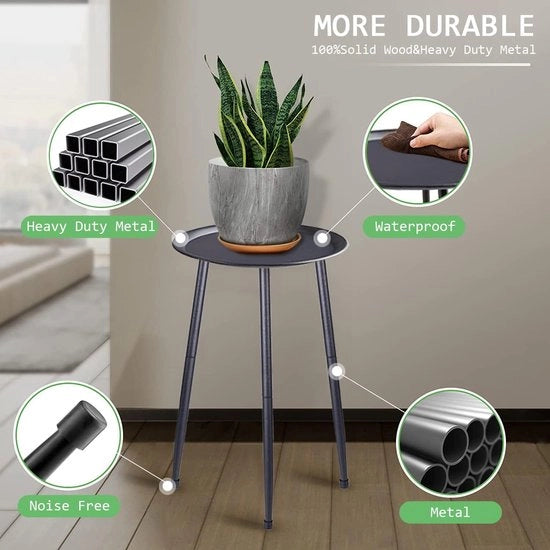 Livelli da vaso da 50 cm, supporto per piante, stendardo per piante, tavole metalliche da montaggio rapido, moderne, per vaso, ideali per casa, balcone, giardino, interni