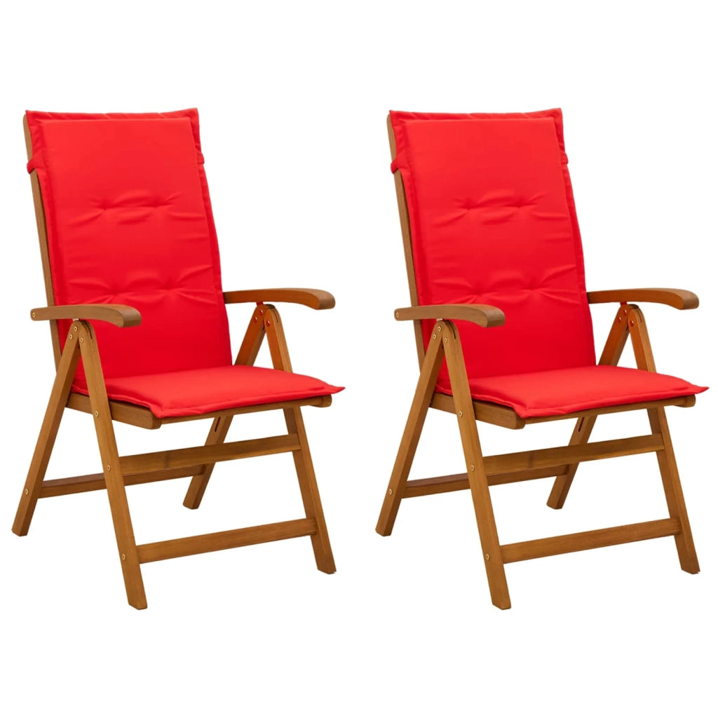 Sedie da giardino reclinabili 2 pz Naturale 42041431