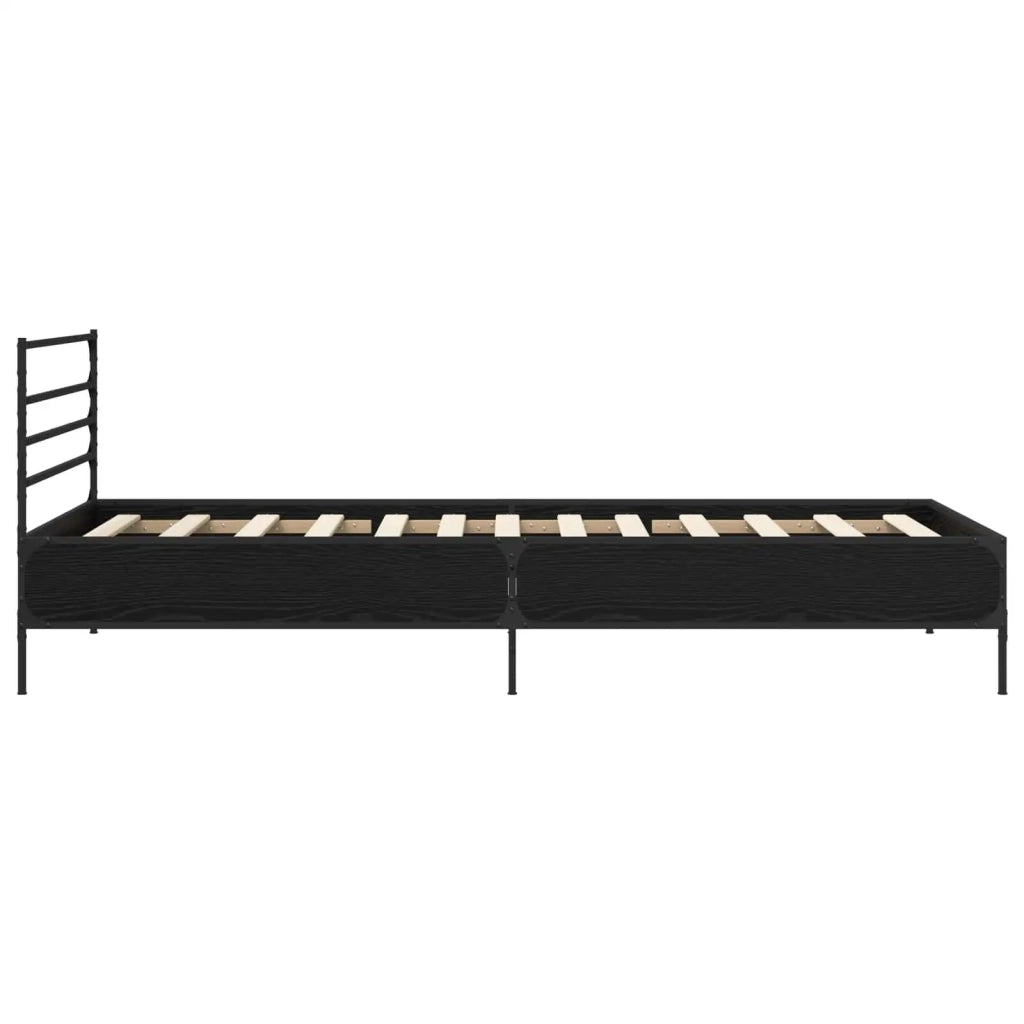 Struttura del letto Rovere Nero 80 x 200 cm