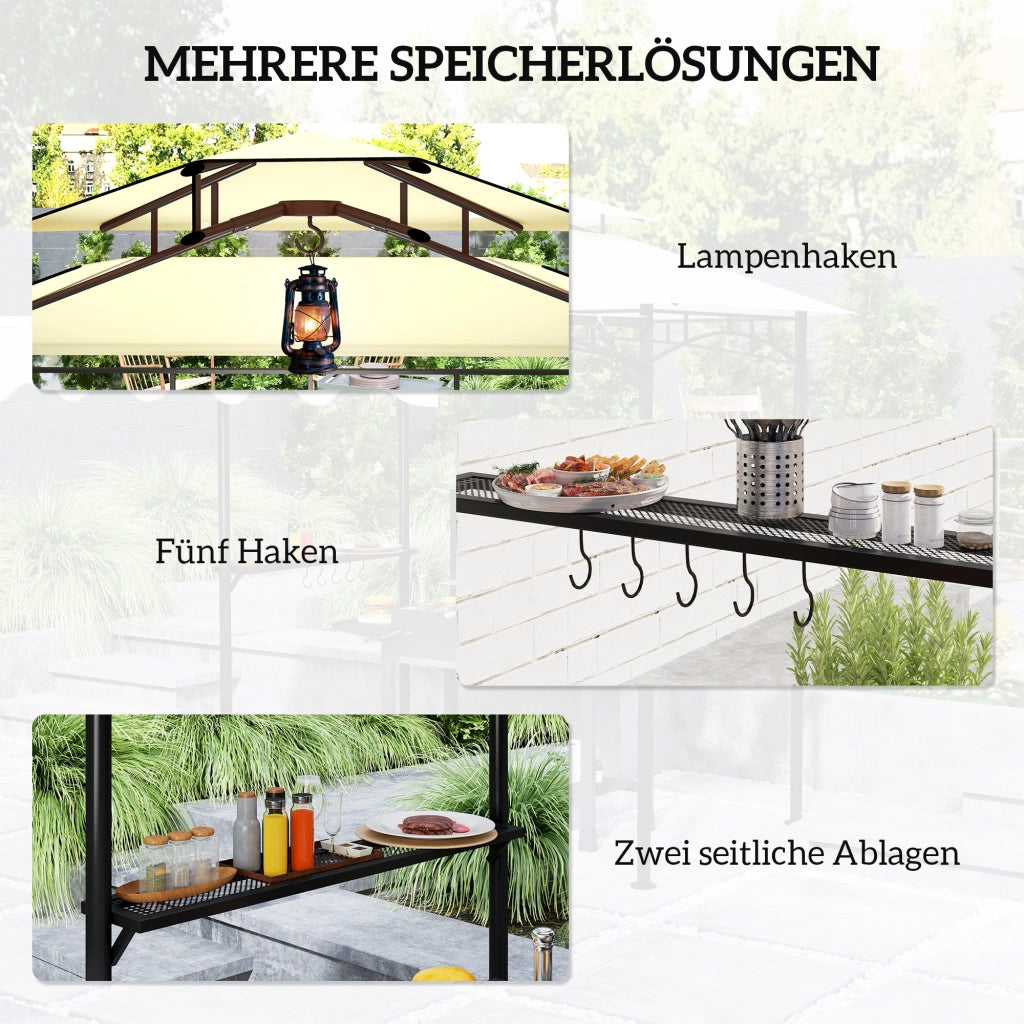 Gazebo da giardino ¨C zephmum ¨C Beige 242x232x248 cm