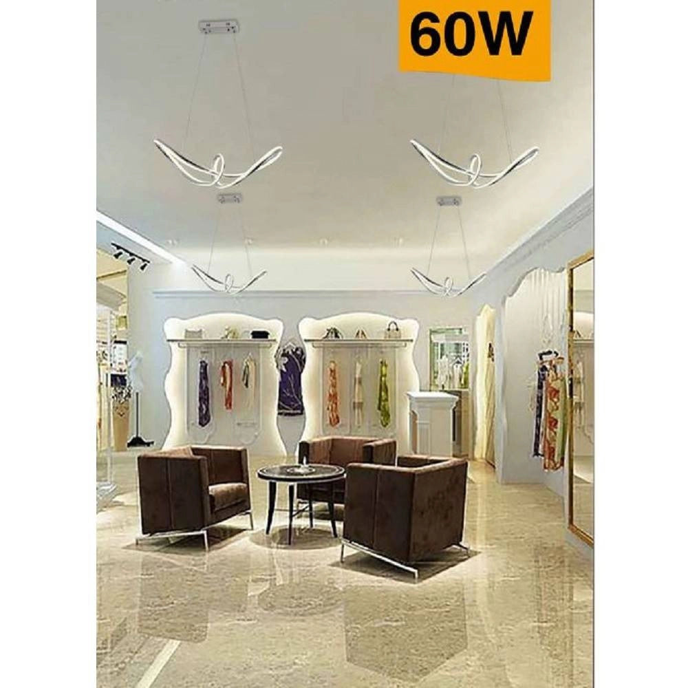 Trade Shop - Lampadario Led Intrecciato A Fiocco A Sospensione 60w Cct 3 Colorazione Luce A59-a3c -
