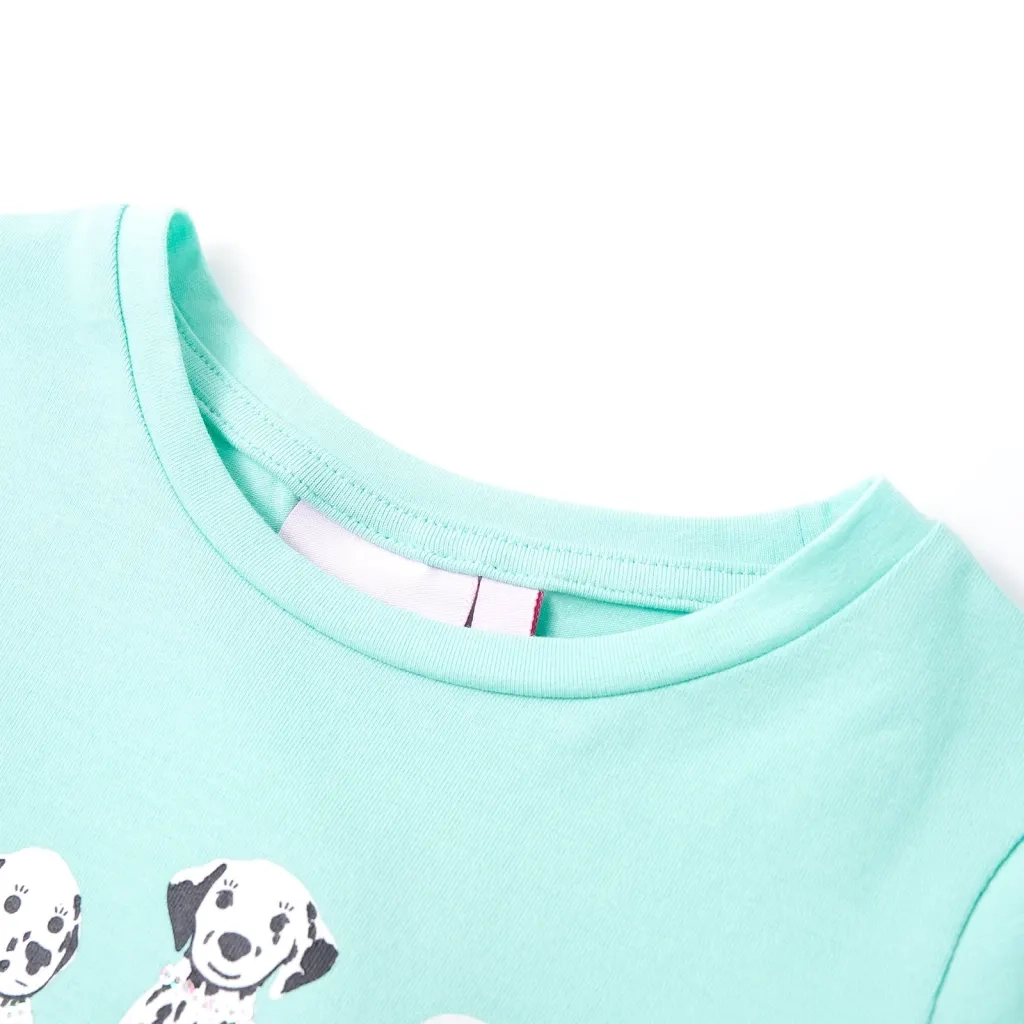 Maglietta da Bambina Menta Chiaro 128cod mxl 108739