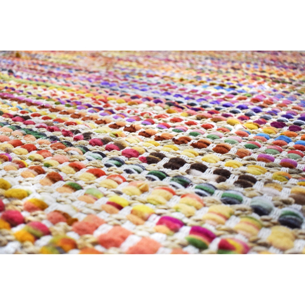 Tappeto Kilim Sienna 510 in Juta e Cotone Multicolore