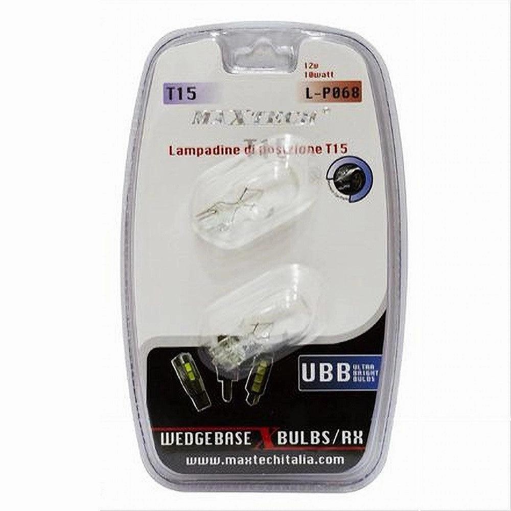 Trade Shop - Lampadine Di Posizione 12 V 10 Watt T15 Maxtech L-p068 Lampadine Ultra Luminose -