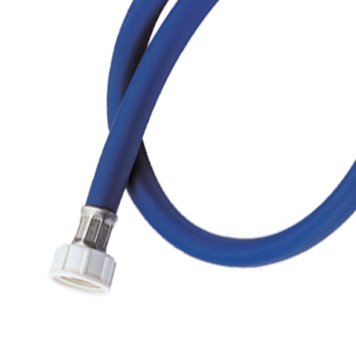 Tubo di carico per lavatrice, colore blu con curvetta 150 cm