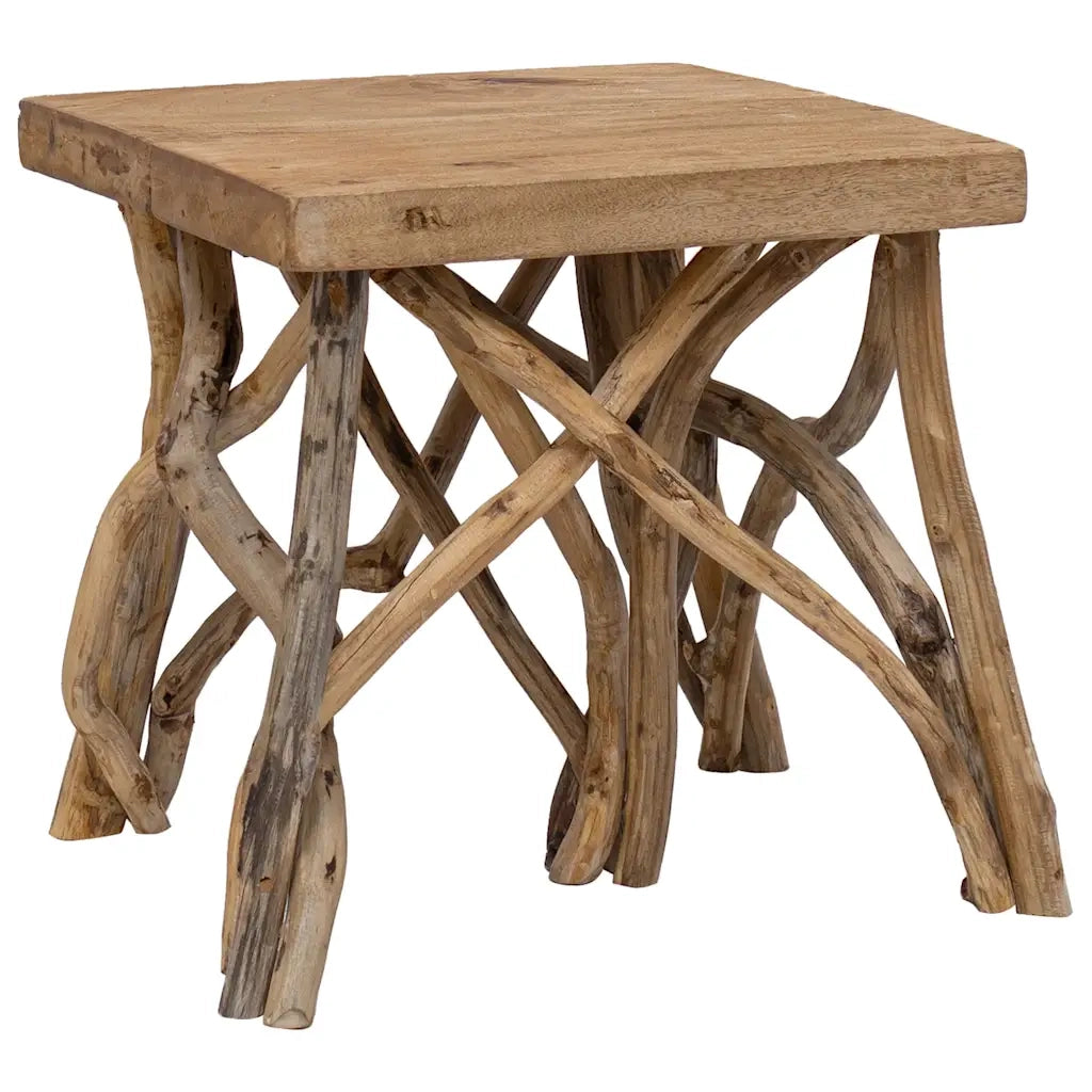Tavolo con Tronchi 40x40x40 cm in Legno di Recupero Misto 283936