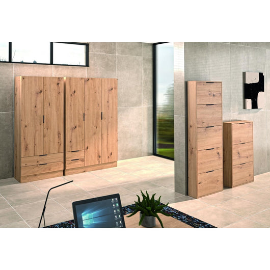 SCARPIERA ESPRESSO 5 RIBALTE 65X15XH174CM OAK