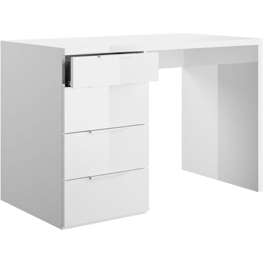 SCRIVANIA MONETA 110X60XH74CM 4 CASSETTI BIANCA